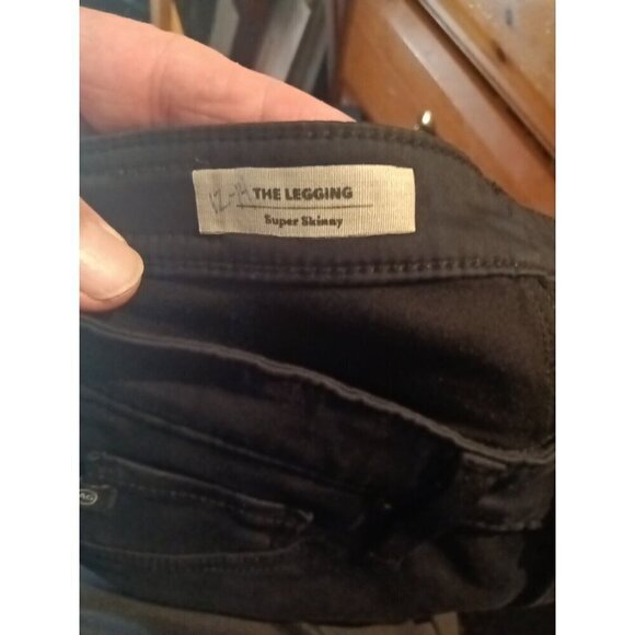AG Adriano Goldschmied Size 24 Women's The Legging Ankle Jeans Super Black 26x31 - Picture 9 of 9